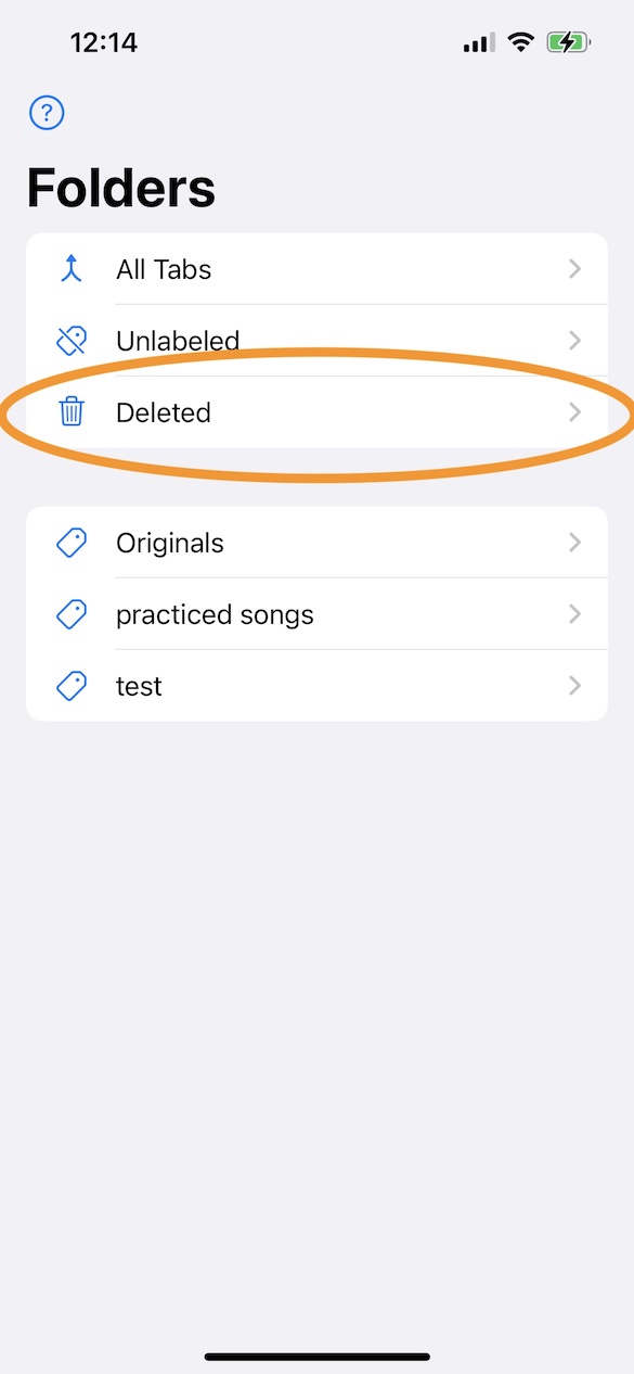 Deleted Folder Example